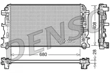 Радиатор, охлаждение двигателя Denso DRM17044