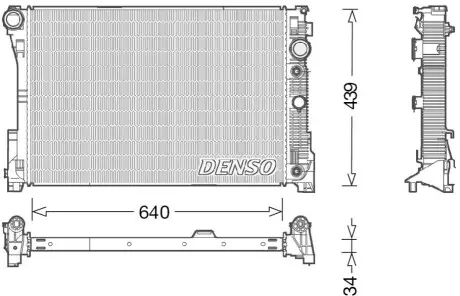 Радіатор двигуна (акпп) MERCEDES C (C204), C T-MODEL (S204), C (W204), CLS (C218), CLS SHOOTING BRAKE (X218), E (A207), E (C207), E T-MODEL (S212), E (W212), GLK (X204) 1.6-6.2 01.07- Denso DRM17048