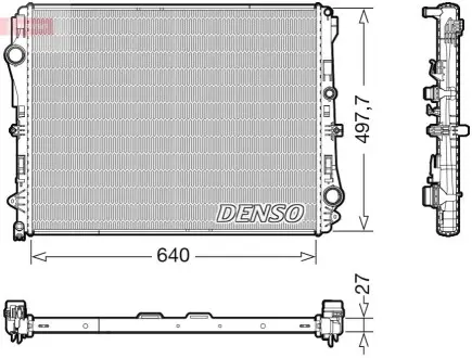 Радіатор двигуна MERCEDES CLS (C257), E (A238), E ALL-TERRAIN (S213), E (C238), E T-MODEL (S213), E (W213), EQC (N293), EQV (W447), GLC (C253), GLC (X253) 1.6D-Electric 05.13 Denso DRM17116