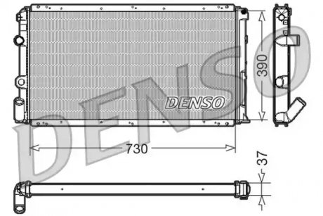 Радиатор, охлаждение двигателя DENSO DRM23091