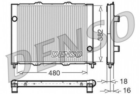 Радиатор, охлаждение двигателя DENSO DRM23099 (фото 1)