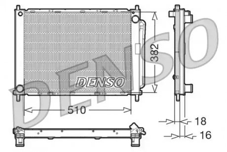 Радиатор - (8200134606, 8200149953, 8200289181) DENSO DRM23100 (фото 1)