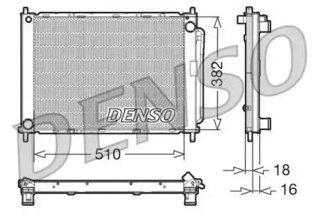 Конденсатор кондиціонера RENAULT CLIO III, MODUS 1.2-2.0 09.04-12.14 Denso DRM23100
