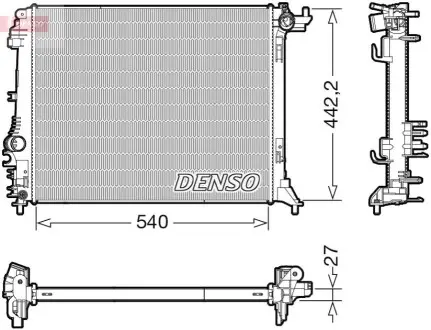 Радіатор двигуна RENAULT GRAND SCENIC IV, MEGANE IV, SCENIC IV, TALISMAN 1.2-1.5DH 11.15 Denso DRM23114