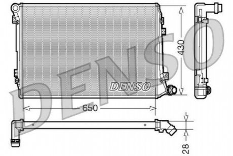 Радиатор, охлаждение двигателя DENSO DRM32037 (фото 1)