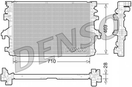 Радіатор, охолодження двигуна DENSO DRM32038