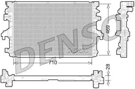 Радиатор, охлаждение двигателя Denso DRM32038