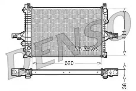 Радиатор, охлаждение двигателя Denso DRM33066
