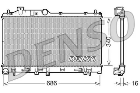 Радіатор, система охолодження двигуна Denso DRM36009 Купити в Україні