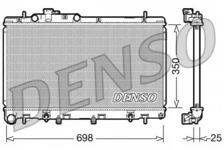 Радіатор, система охолодження двигуна Denso DRM36011