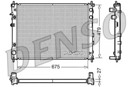 Радіатор, система охолодження двигуна Denso DRM36012