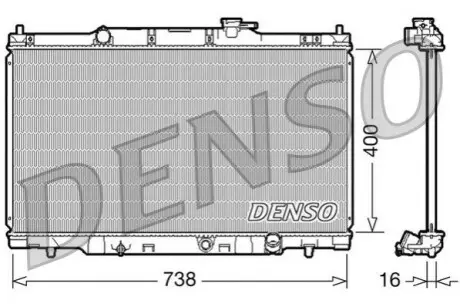 Радиатор, охлаждение двигателя Denso DRM40011