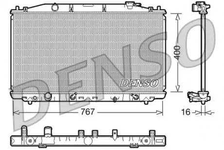 Радиатор, охлаждение двигателя - (19010RL5A51, 19010RL6R51) DENSO DRM40025 (фото 1)