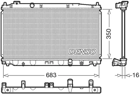 Радіатор, система охолодження двигуна Denso DRM40035