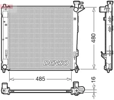 Радіатор, система охолодження двигуна Denso DRM41008