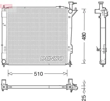 Радіатор, система охолодження двигуна Denso DRM41015