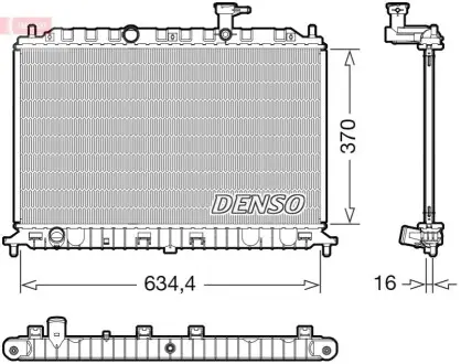 Радіатор, система охолодження двигуна Denso DRM43009
