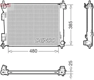 Радіатор двигуна KIA RIO IV, STONIC 1.0-1.6D 01.17 Denso DRM43010