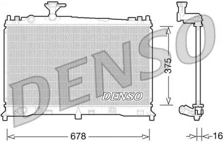 Радиатор, охлаждение двигателя DENSO DRM44027 (фото 1)