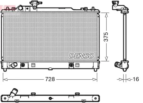 Радіатор, система охолодження двигуна Denso DRM44029