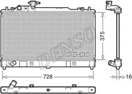 Радіатор двигуна MAZDA 6 1.8/2.0 06.02-08.07 Denso DRM44033