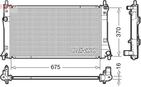 Радіатор, система охолодження двигуна Denso DRM44035