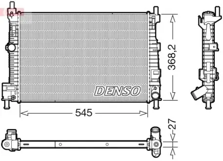 Радіатор, система охолодження двигуна Denso DRM44045