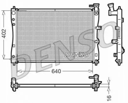 Радиатор, охлаждение двигателя DENSO DRM45005