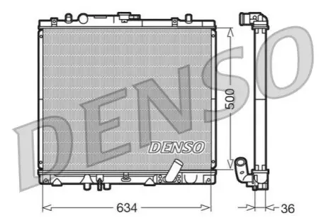 Радіатор двигуна (мкпп) MITSUBISHI L200, PAJERO SPORT I 2.5D 11.98 Denso DRM45020