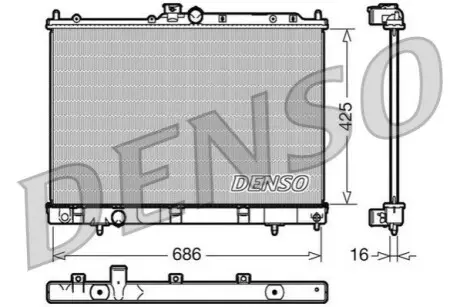 Радиатор, охлаждение двигателя Denso DRM45031