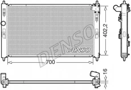 Радіатор, система охолодження двигуна Denso DRM45050