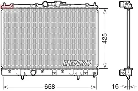 Радіатор двигуна (мкпп) MITSUBISHI PAJERO PININ I 1.8/2.0 10.99-06.07 Denso DRM45051
