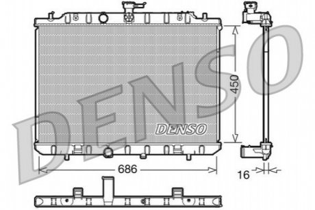 Радиатор, охлаждение двигателя DENSO DRM46006