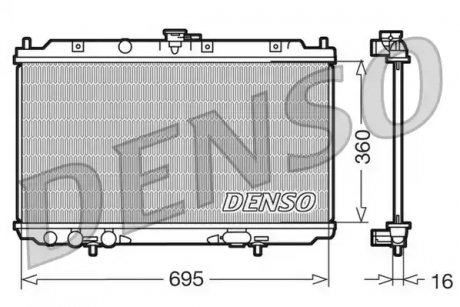 Радіатор, охолодження двигуна DENSO DRM46012 (фото 1)