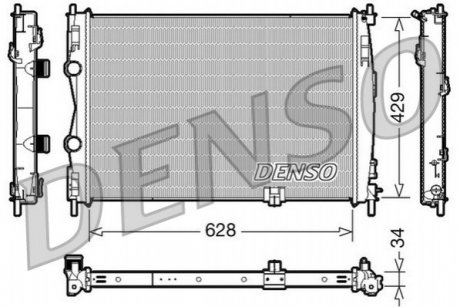 Радіатор, охолодження двигуна DENSO DRM46017