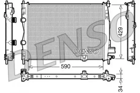 Радиатор, охлаждение двигателя Denso DRM46018
