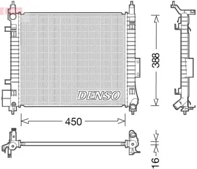 Радіатор двигуна (акпп/мкпп) NISSAN NOTE 1.2 08.12 Denso DRM46054