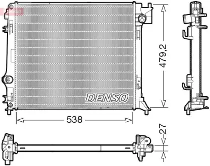 Радіатор, система охолодження двигуна Denso DRM46064