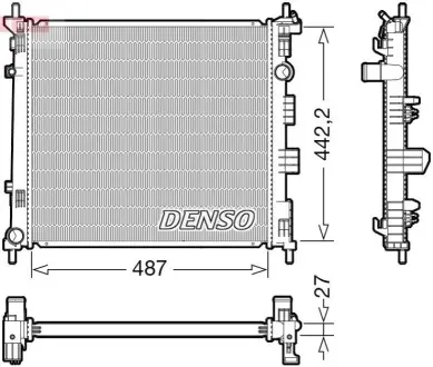 Радіатор, система охолодження двигуна Denso DRM46070