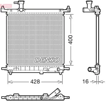 Радіатор, система охолодження двигуна Denso DRM46072