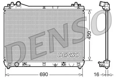 Радіатор двигуна (акпп) SUZUKI GRAND VITARA II 2.0/2.4 10.05 Denso DRM47017