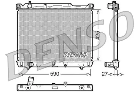 Радіатор двигуна (мкпп) SUZUKI GRAND VITARA I 2.0D 02.01-09.05 Denso DRM47019