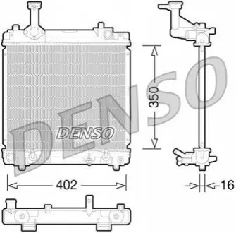 Радіатор, система охолодження двигуна Denso DRM47027