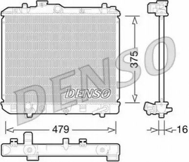 Радіатор, охолодження двигуна DENSO DRM47028