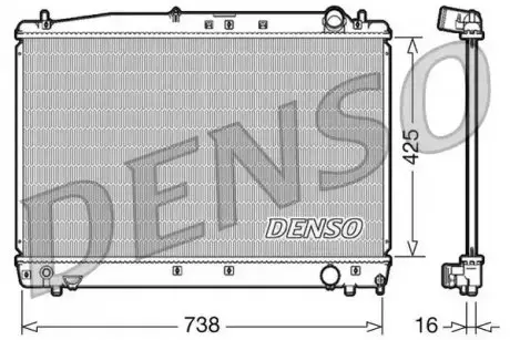 Радіатор, система охолодження двигуна Denso DRM50033