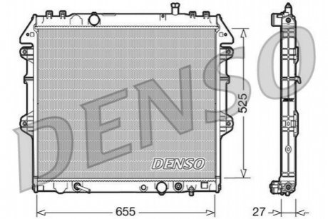 Радіатор, охолодження двигуна DENSO DRM50045