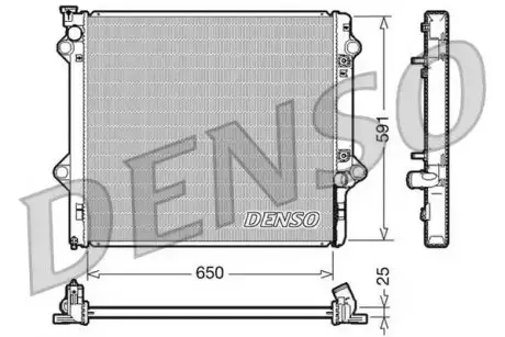 Радиатор, охлаждение двигателя Denso DRM50046