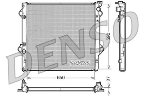 Радиатор, охлаждение двигателя DENSO DRM50047 (фото 1)