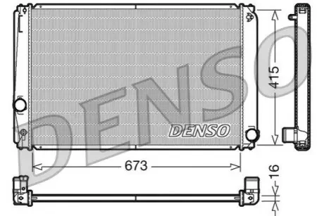 Радіатор двигуна (мкпп) TOYOTA ALPHARD / VELLFIRE, PREVIA III, RAV 4 III, RAV 4 IV 2.0-3.5 10.05- Denso DRM50051