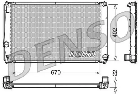 Радиатор, охлаждение двигателя Denso DRM50053
